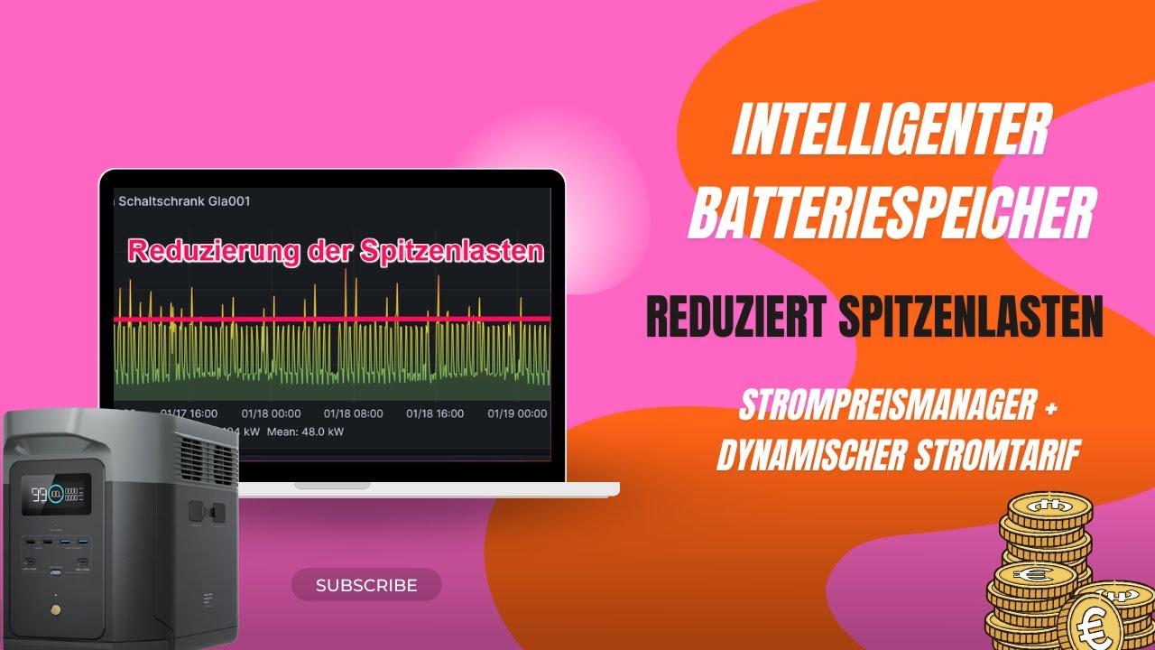 Intelligenter Batteriespeicher kappt Spitzenlasten durch die Ansteuerung mit dem Strompreismanager