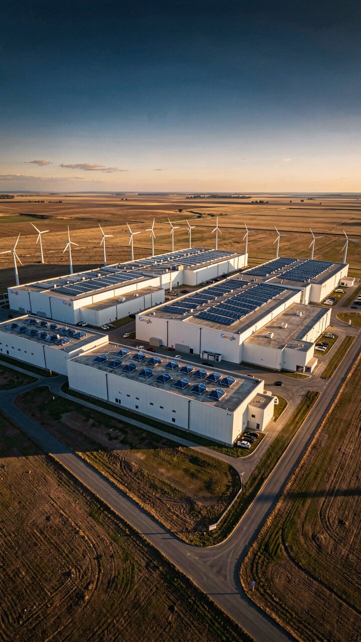 Energieinfrastruktur eines KI-Rechenzentrums — Kühlung und Trafo-Stationen