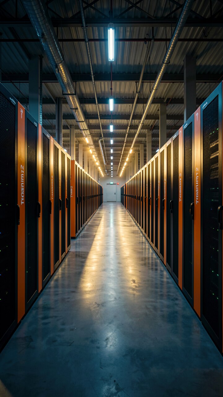 Amazon Trainium-2 KI-Chips in einem AWS-Rechenzentrum