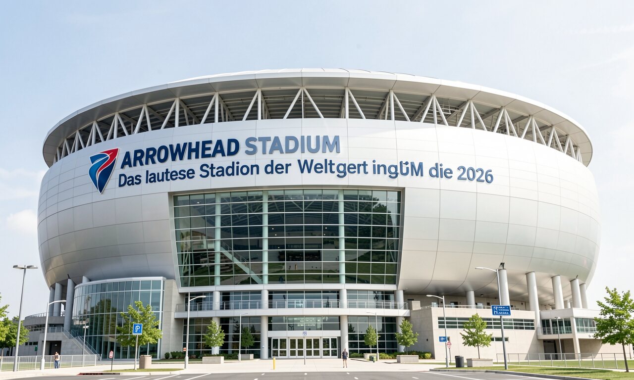 GEHA Field at Arrowhead Stadium Kansas City bei Nacht mit hellem Flutlicht — Konzept-Illustration
