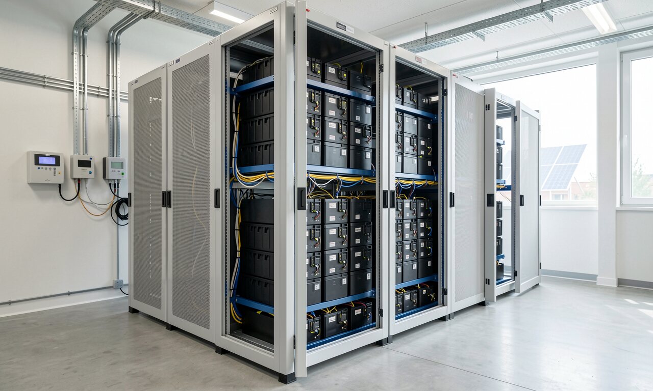 Stromfee AI in Rechenzentren: Vorteile durch die Kombination mit PV und Batteriespeicher