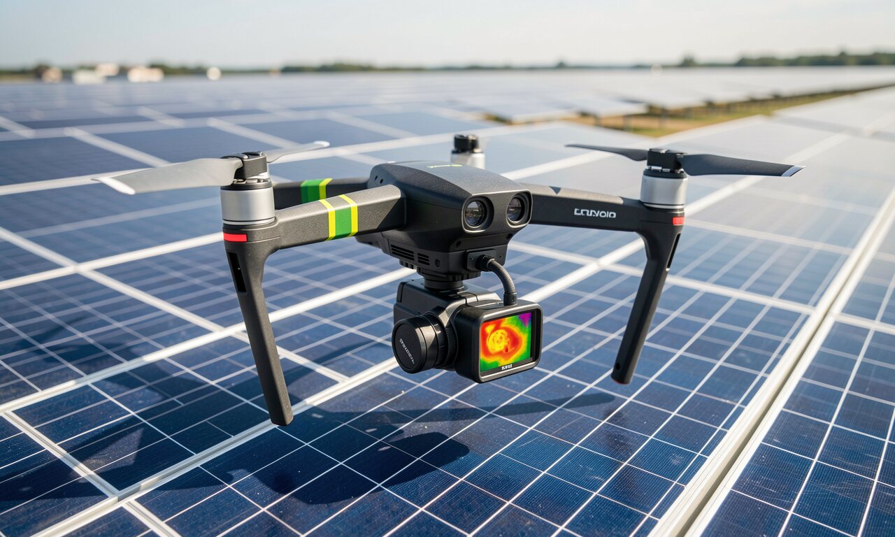 Defekte Solarzellen mit der Drohne finden