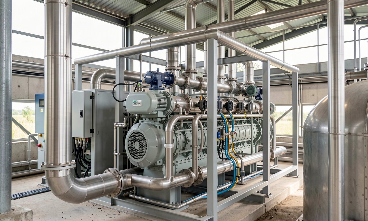 Energiemonitoring-Dashboard einer Biogasanlage