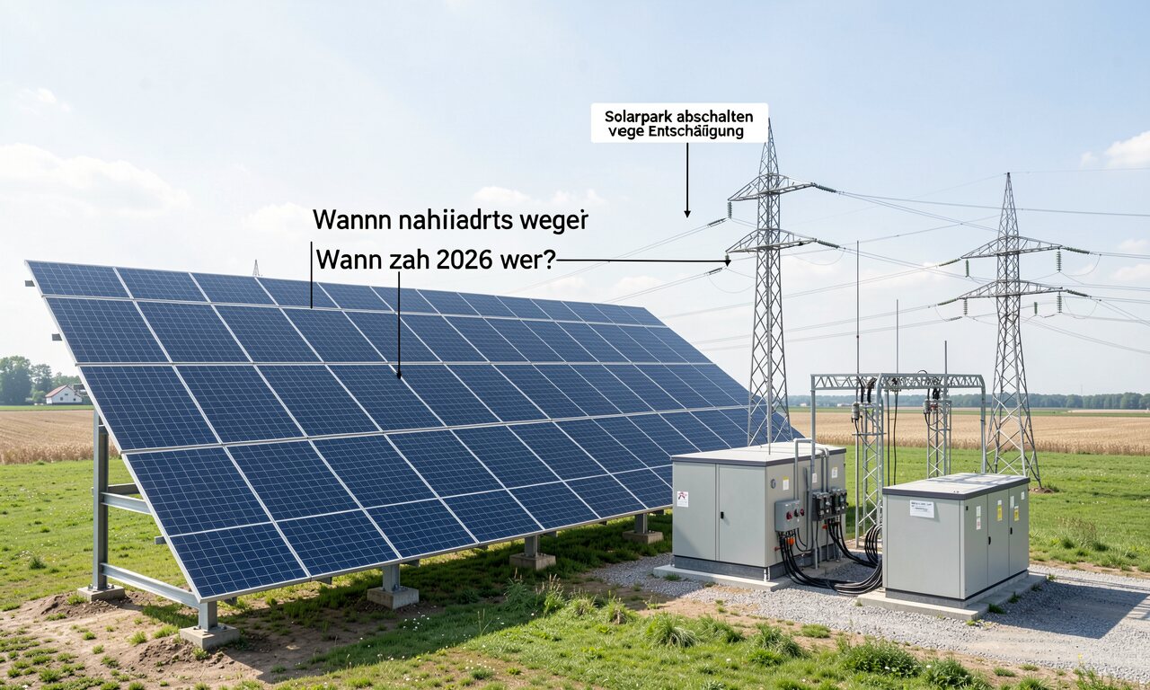 Solarpark abschalten wegen Entschädigung: Wann zahlt 2026 wer?