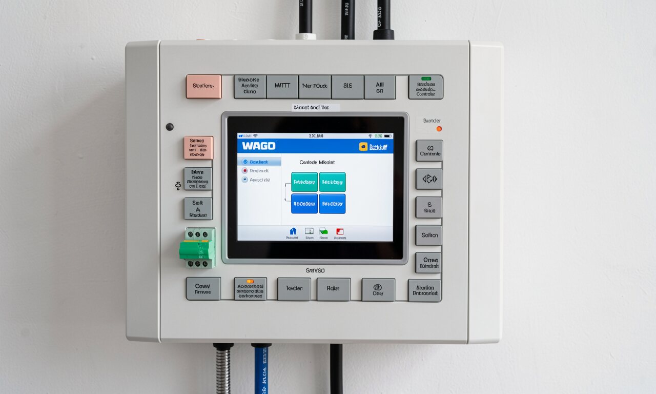 Schaltschrank mit Controller, Zähler und Netzwerkanbindung — Ausgangspunkt der MQTT-Anbindung