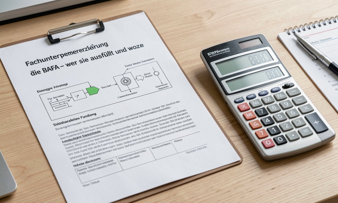 Fachunternehmererklärung: So findest du die BAFA-Vorlage