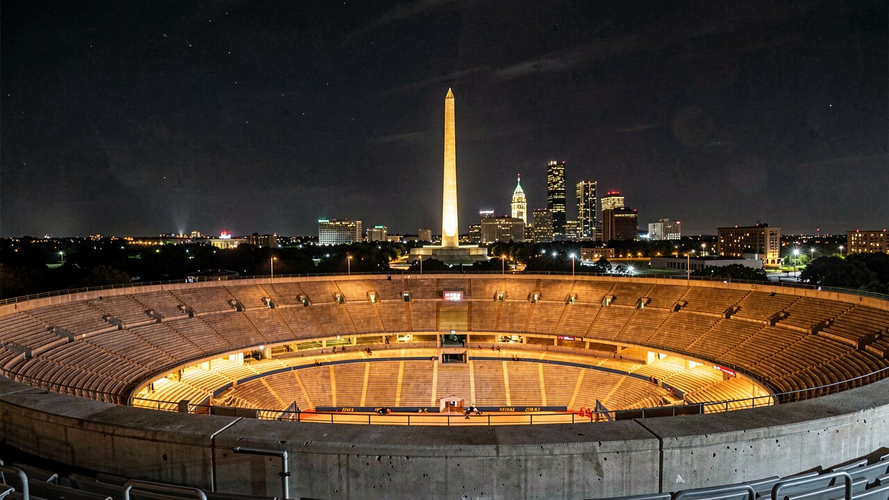 Arrowhead Stadium — bei Nacht