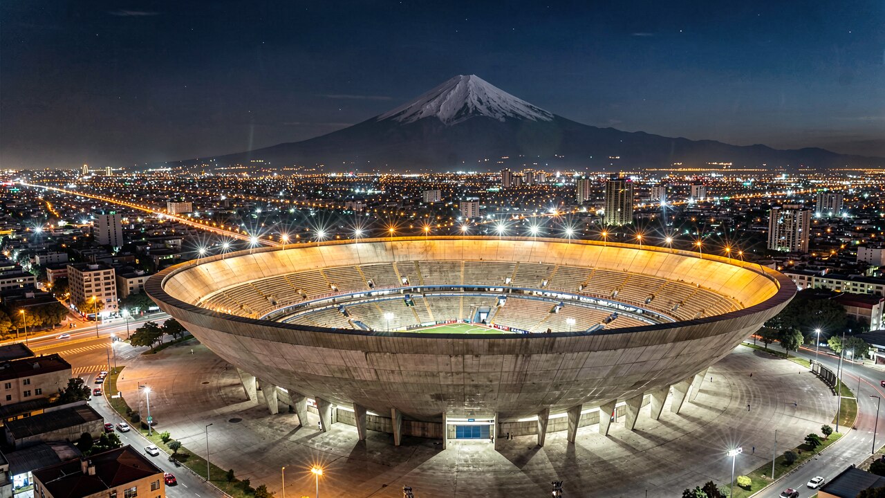 Estadio Azteca — bei Nacht