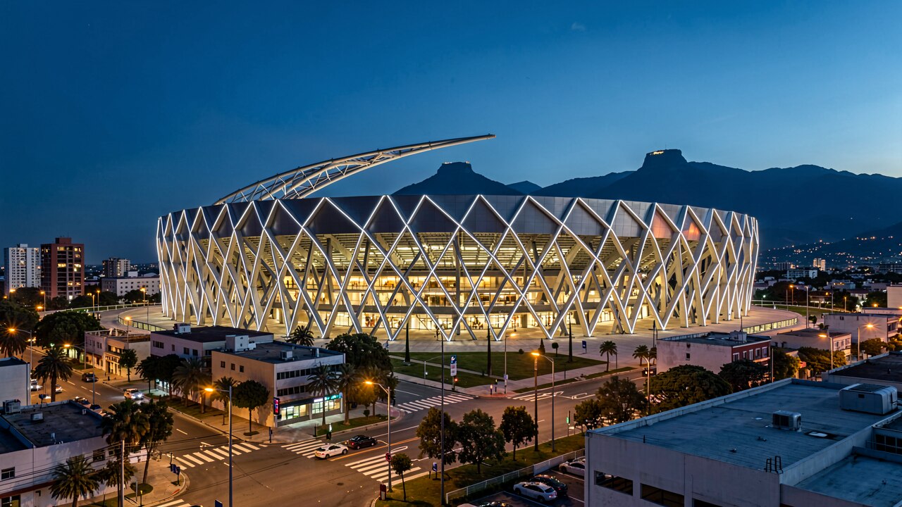 Estadio BBVA — bei Nacht
