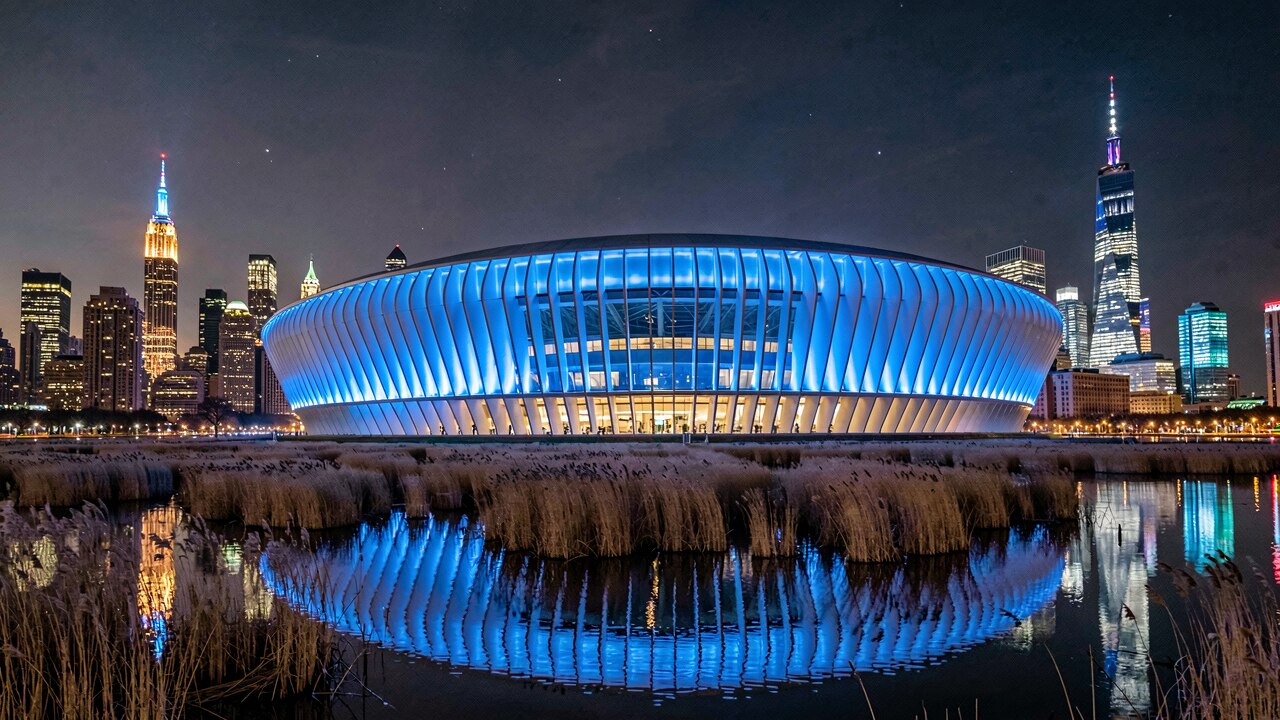MetLife Stadium — bei Nacht