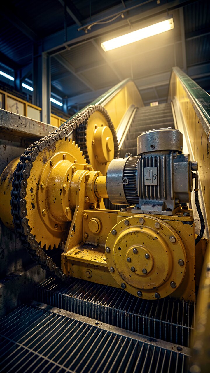 Rolltreppen & Aufzüge — Konzept-Illustration